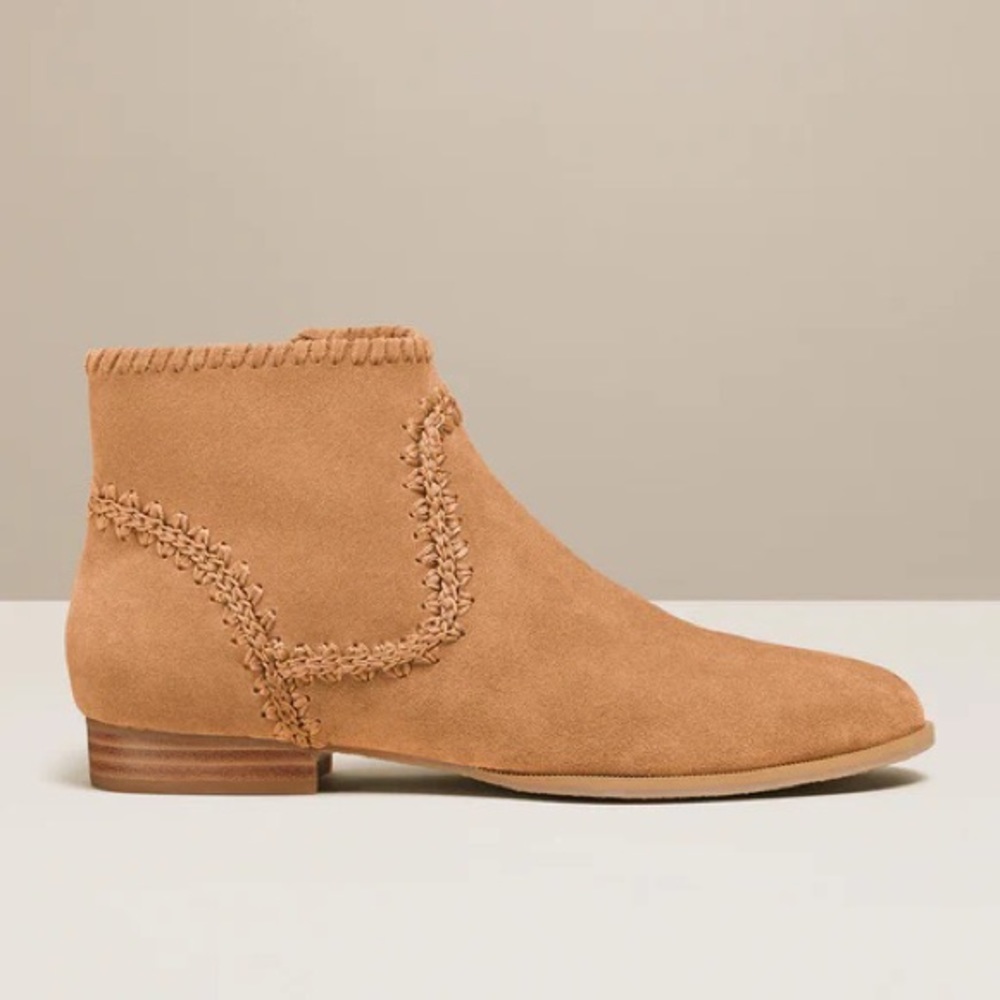 NWT Jack Rogers Gemma Suede Heel Slip On Bootie